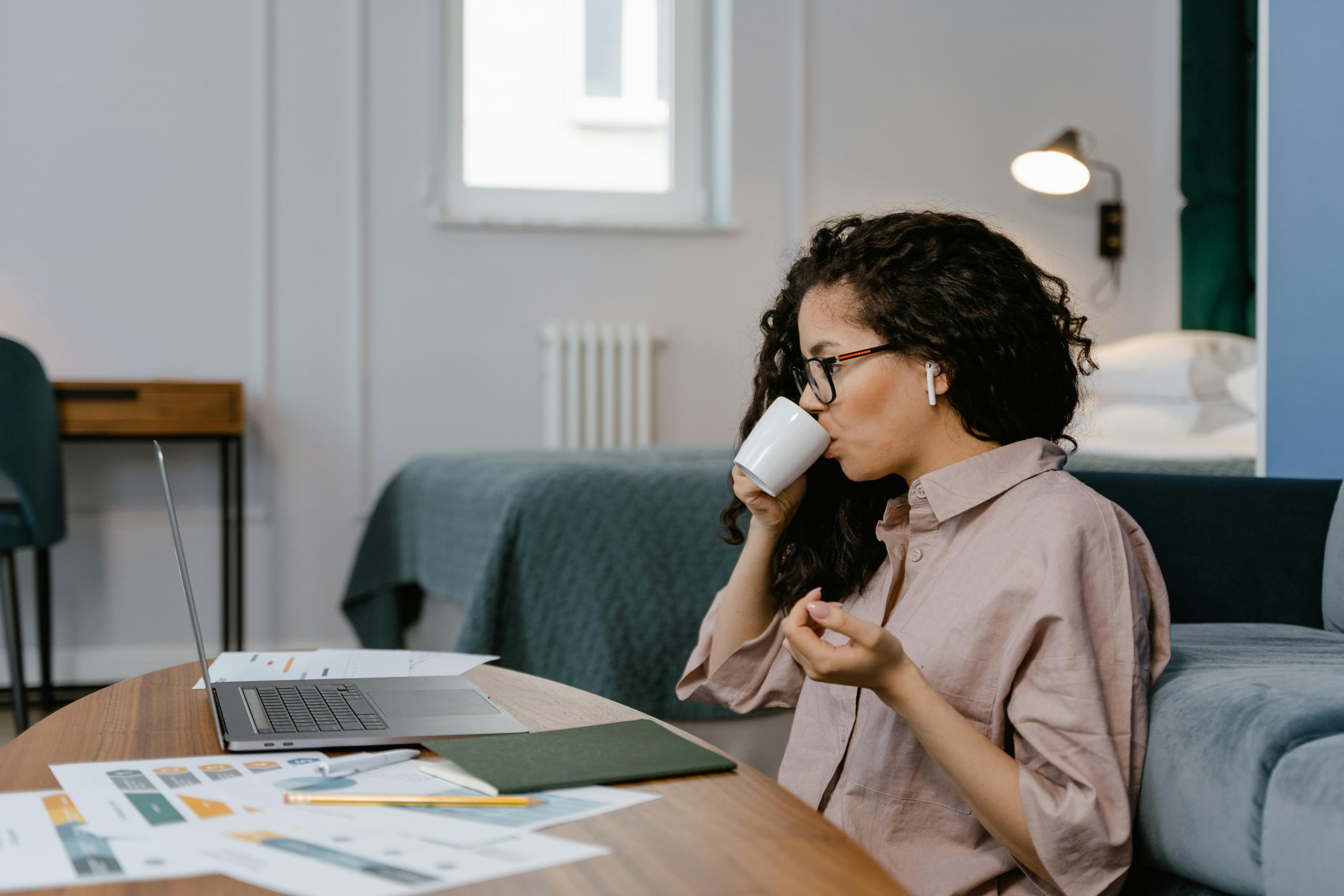 Woman working with laptop